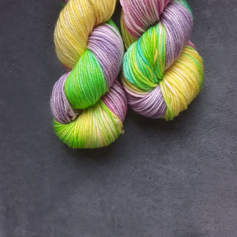 Hand Dyed Yarn/ unicorn rainbow yarn / 100 Merino Wool / Etsy