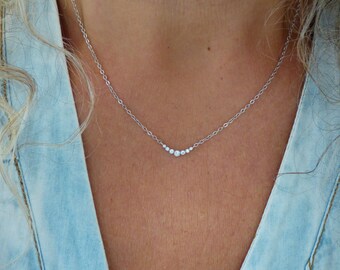 Simple Diamond Necklace - Etsy