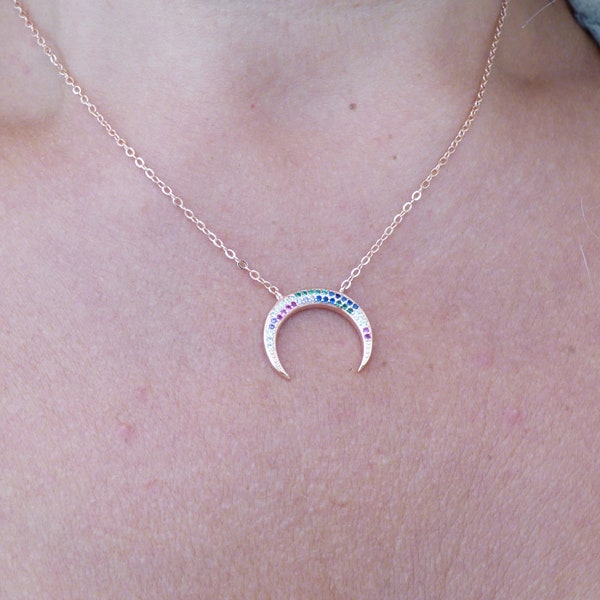 Upside Down Rainbow Rose Gold Etsy
