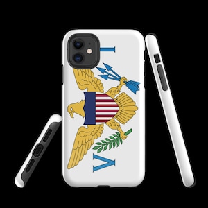 Étui solide pour iPhone® avec drapeau des îles Vierges américaines