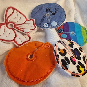 random sample pack of peg feed covers - heart shapes - g tube covers - peg button covers - feeding tube - peg feeding