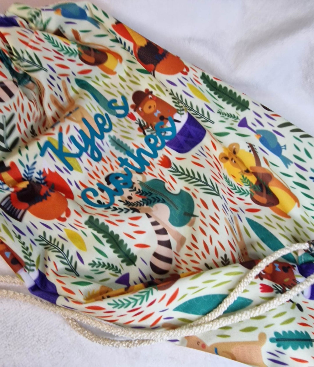 Pull Bag Waterproof Backpacks - Pull String Bag - Mommy Bag - Personalised Nappy ...