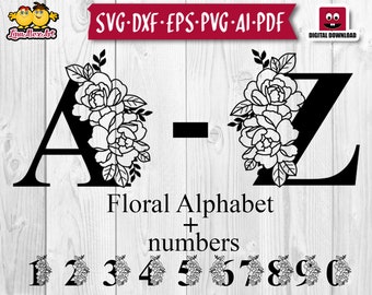 Download Floral Font Svg Etsy