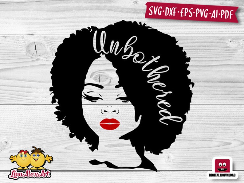 Download Unbothered Black Girl Svg Afro woman svg Black woman svg ...