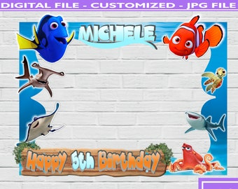 FINDING DORY Nemo UNDER THE SEA DOOR COVER Party Decoration PHOTO BOOTH Fish 