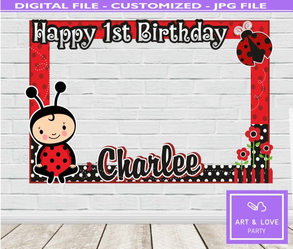 ladybug baby shower backdrop