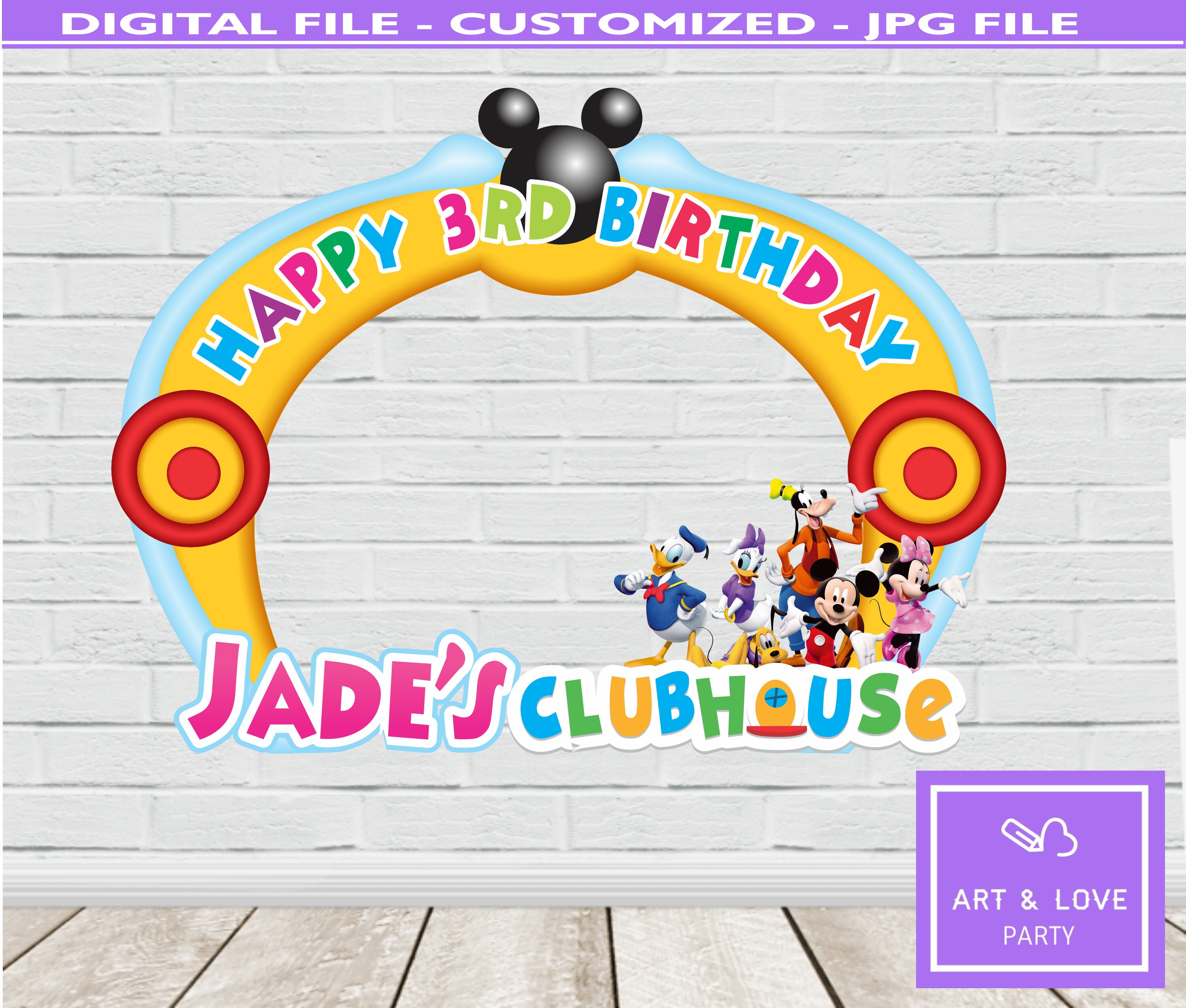 Mickey Photo Booth frame Mickey Mouse Clubhouse birthday Etsy