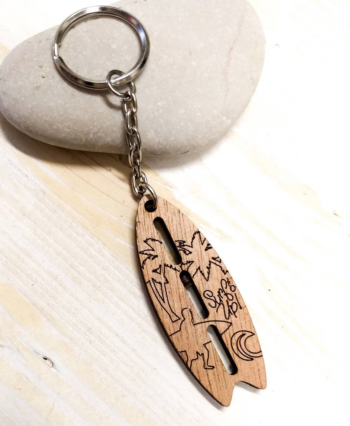 Surfboard Keychain Wooden Surf Board Key Chain Gift for Surf Etsy