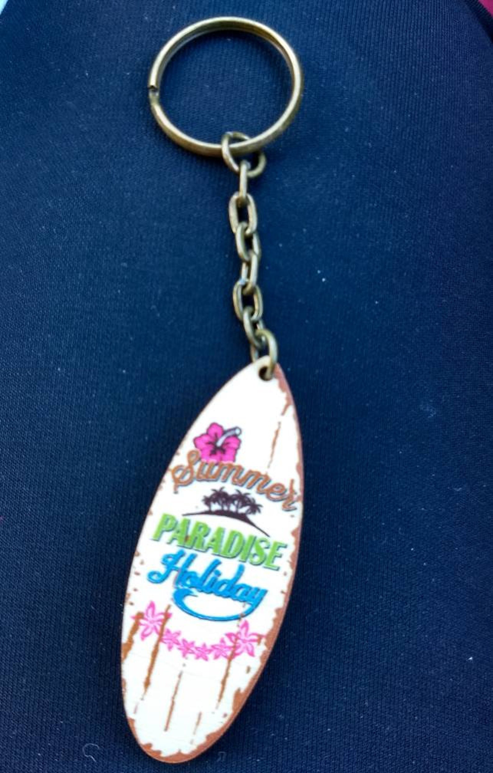 Surfboard Keychain Wooden Surf Board Key Chain Gift for Surf Etsy