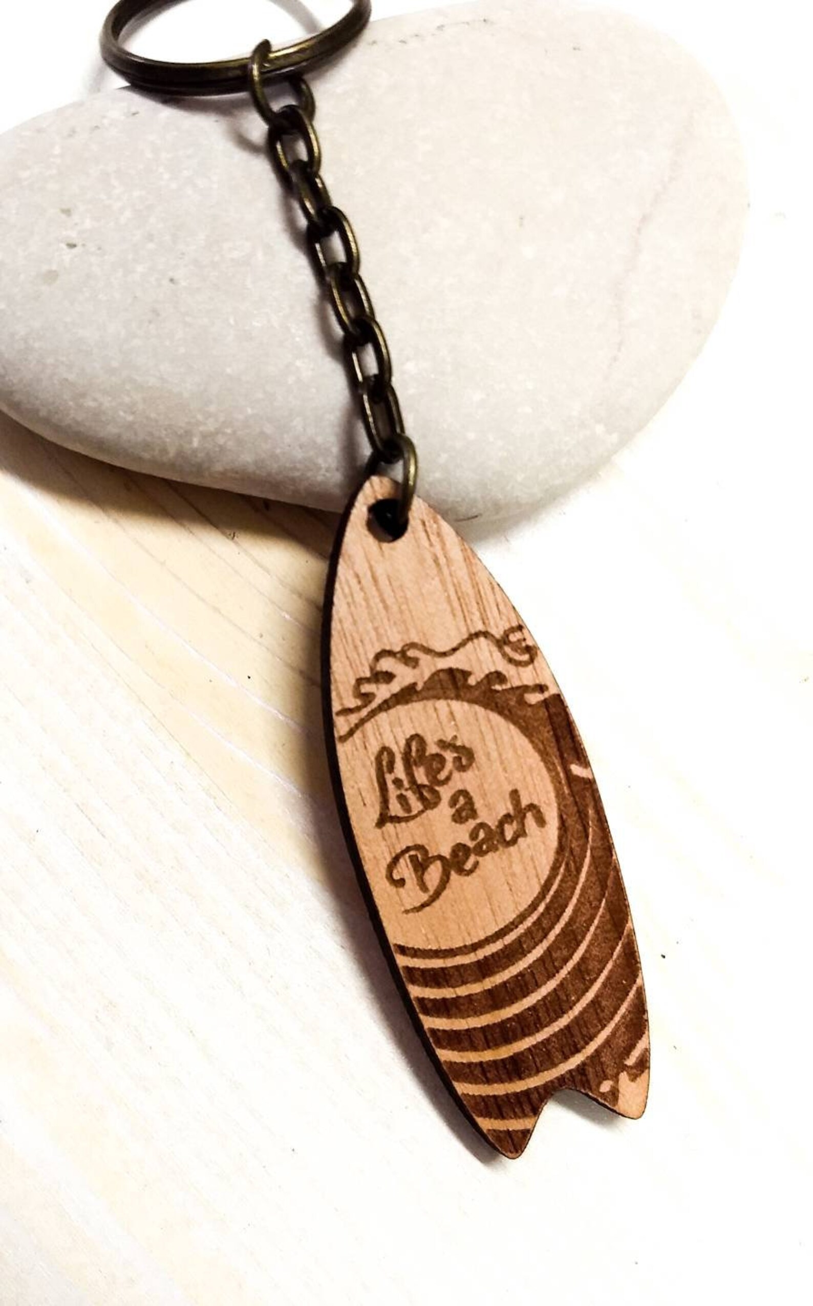 Surfboard Keychain Wooden Surf Board Key Chain Gift for Surf Etsy