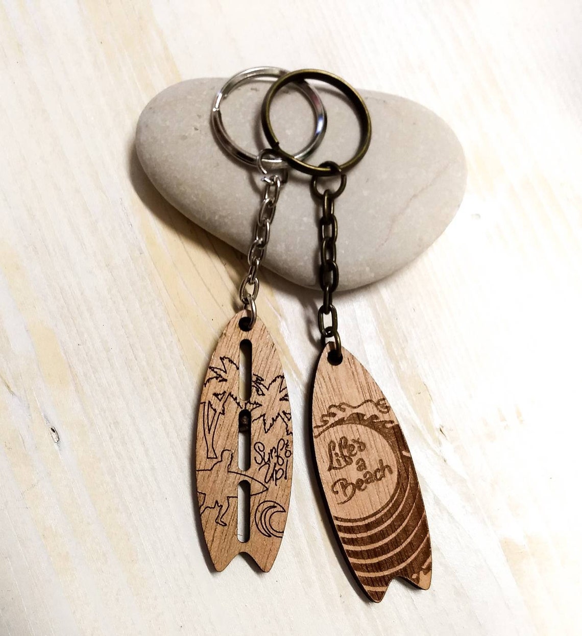 Surfboard Keychain Wooden Surf Board Key Chain Gift for Surf Etsy