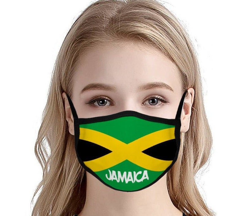 Jamaica Flag Face Mask / Jamaica Flag Face Covering Washable Etsy
