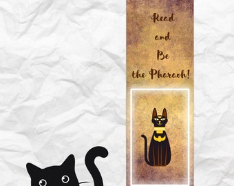 Set di 3 segnalibri gatto stampabili, gatto egiziano Bastet con citazioni ispiratrici in tema vintage, controllalo ora!
