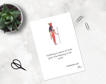 Biglietti di auguri per il nuovo anno - Citazione ispiratrice egiziana stampabile in formato PDF