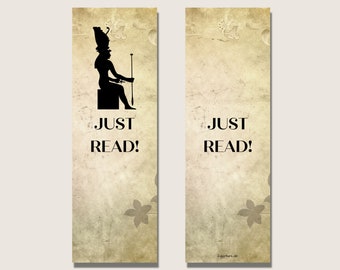 Set di 3 segnalibri digitali dell'Antico Egitto - Accessori per libri PDF con geroglifici stampabili