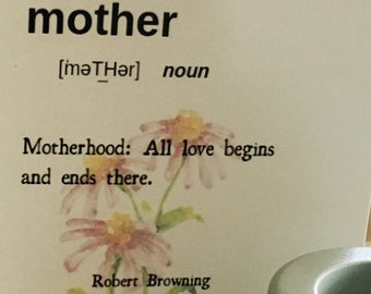 Tarjeta de cotización del Día de la Madre de Robert Browning / Imprimible digital / Descarga instantánea / Maternidad / Definición de la madre / Apreciación de la mamá