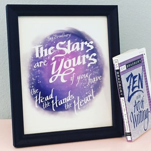 Ray Bradbury Quote Print | Download Digital Printable | Typography | Wall Art | Poster | Inspirational | Motivational | The Stars are Yours