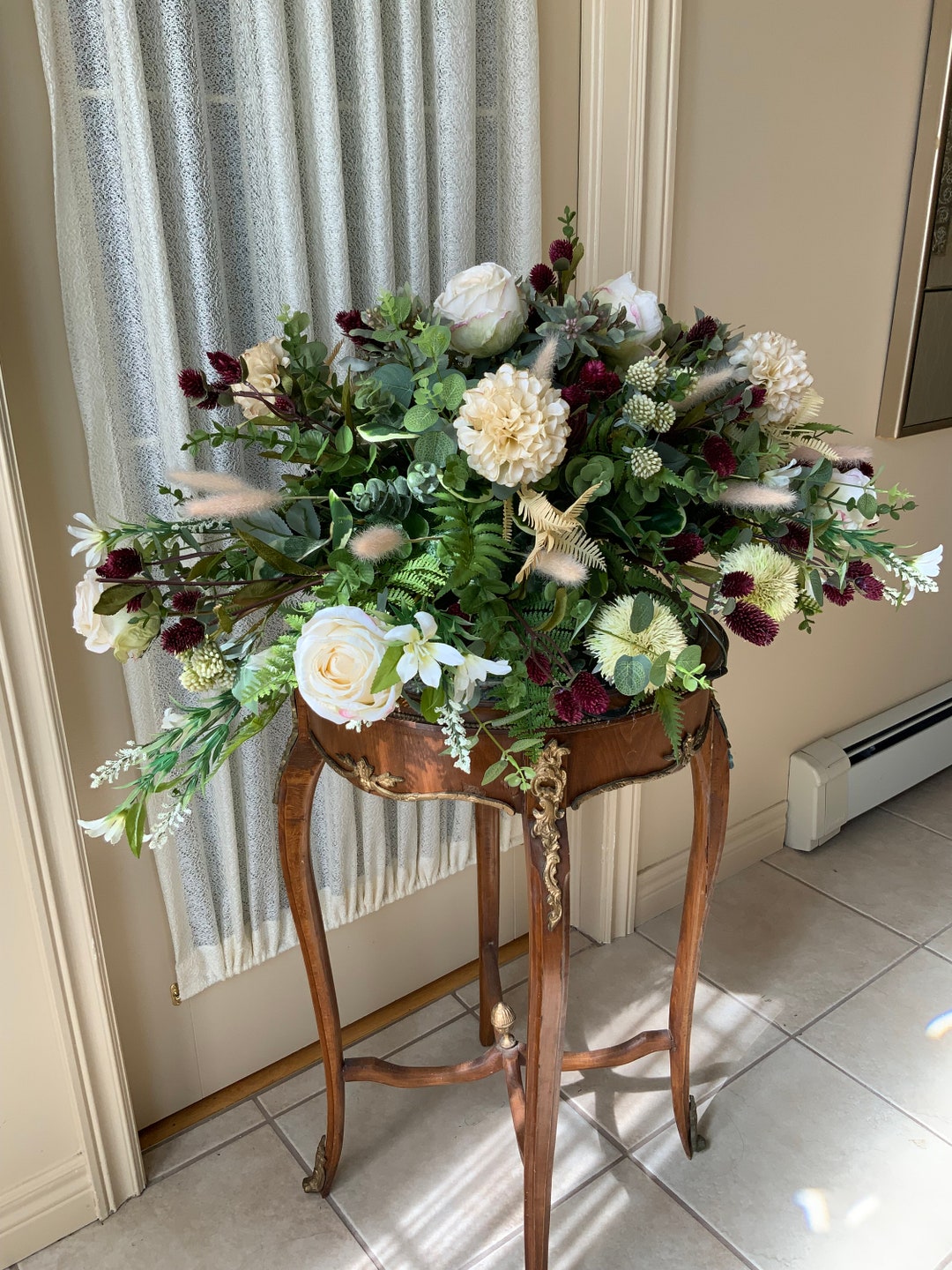 Large Luxe Cemetery Saddle, Deluxe Double Headstone Blanket, Funeral