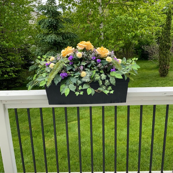 Window Box Insert Faux Flowers Etsy