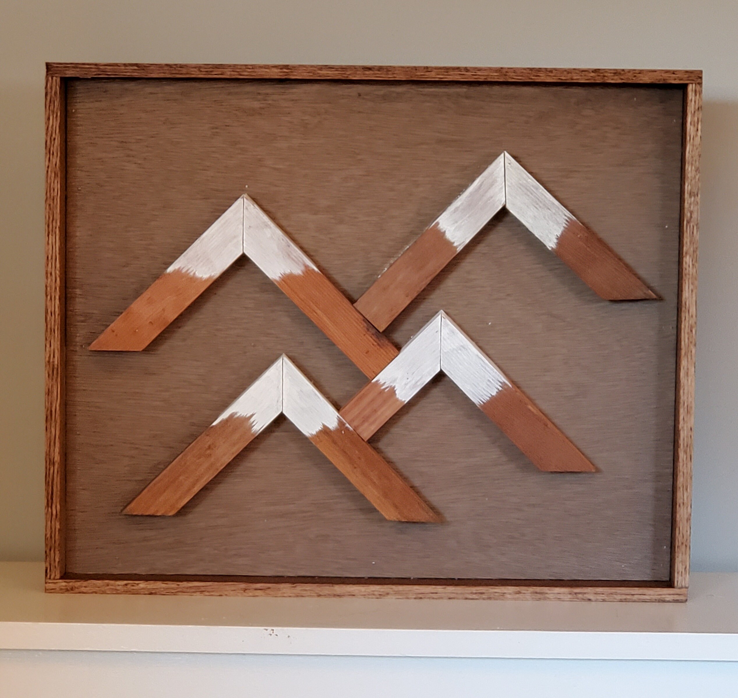 Reclaimed Wood Mountain Art / Wooden Mountain Wall Art / Etsy