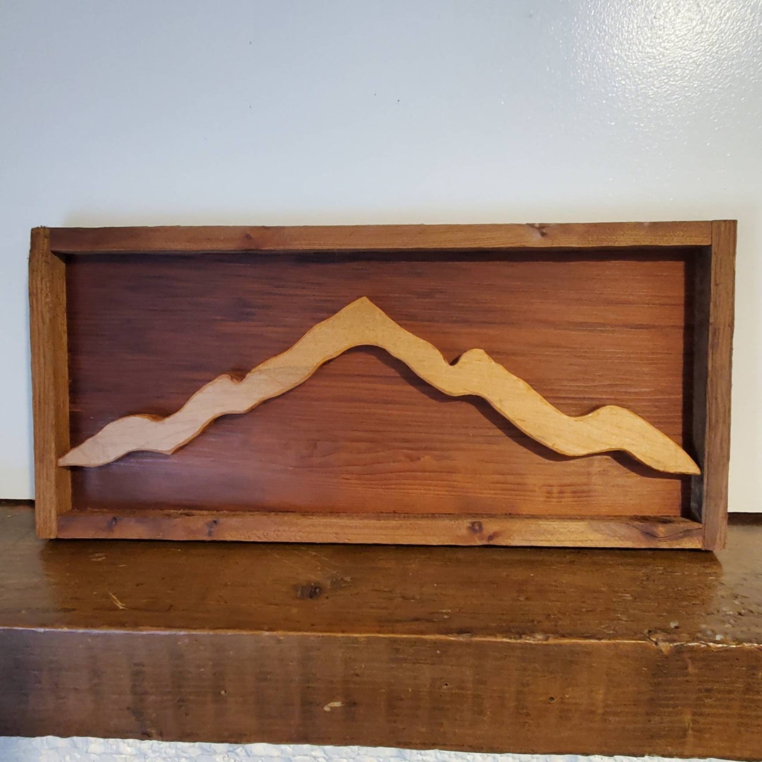 Reclaimed Wood Rustic Mountain Wall Art / Home Décor / Handmade / Hand