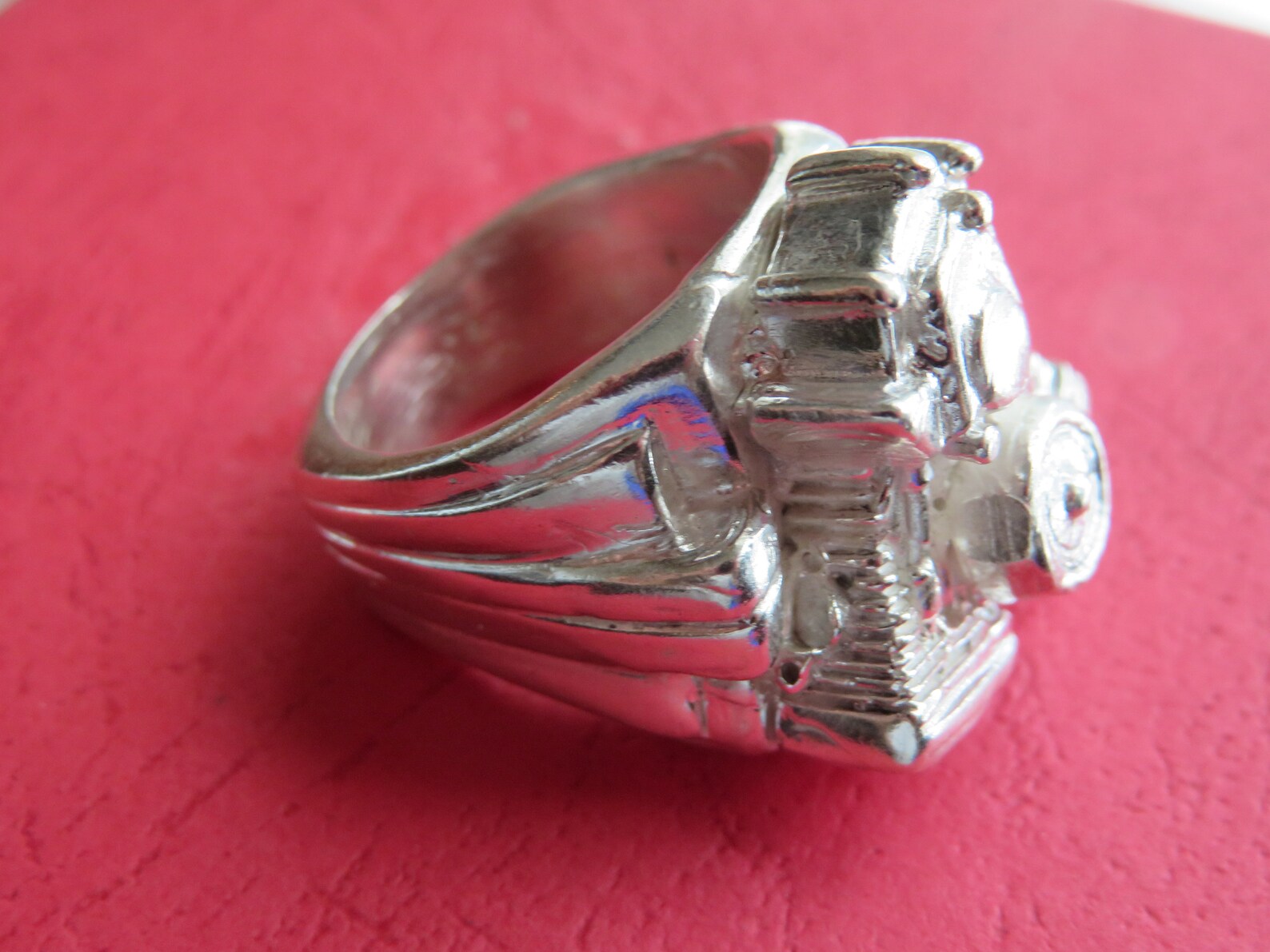 Mens Sterling Silver Harley Ring Motorcycle Motor Ring Heavy Etsy