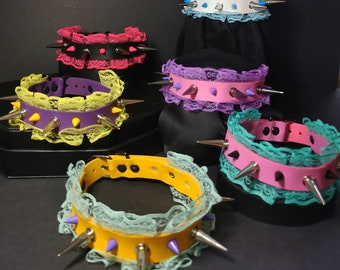 MAKE YOUR OWN Frill Seeker spikey collar choker  - grunge pastel gothic accessory