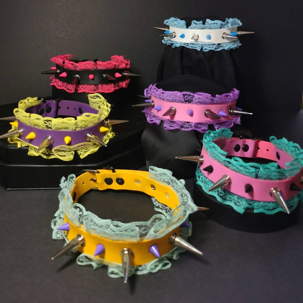 MAKE YOUR OWN Frill Seeker spikey collar choker  - grunge pastel gothic accessory