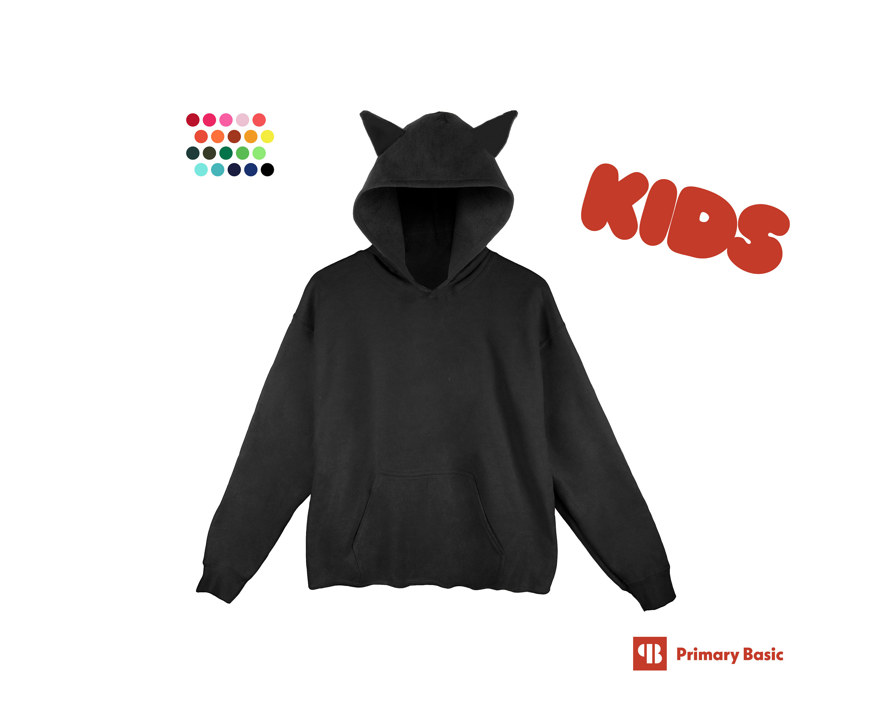 black hoodie cat ears