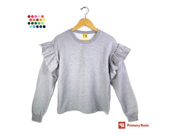 ARTFFEL Womens Fashion Ruffle Cold Shoulder Long Sleeve Pullover Sweatshirts ARTFFEL Womens Fashion Ruffle Cold Shoulder Long Sleeve Pullover Sweatshirts
