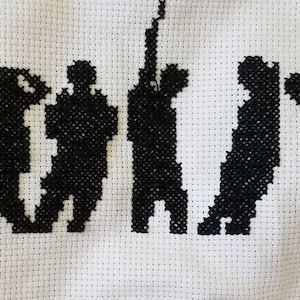 BTS Dynamite Silhouette Cross Stitch Pattern