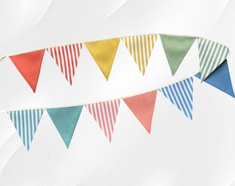 Fun To Be One Birthday Colorful Bunting Banner, Retro Party Garland Multicolor, Boy Nursery Wall Decor