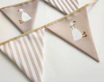Silly Goose Baby Shower Decor Bunting Banner, First Birthday Girl Nursery Garland Boho Kids Room, Flag Banner