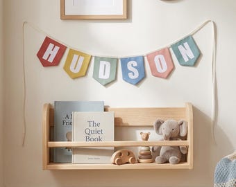Personalised Name Banner Bunting Fun To Be One, Garland Custom Name Sign, New Baby Gift First Birthday Decor Playroom