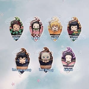 LAATSTE KANS! Leuke matte crêpe-vinylstickers met karakter | Tan, Nezu, Zeni, Ino, Gyu en Shino