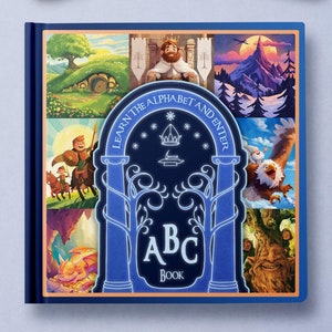 LOTR Inspired Baby ABC Book - Doux ou relié - ABC Childrens Book - Fantasy Nursery Book - Lord of Rings Baby Shower Gift Idea