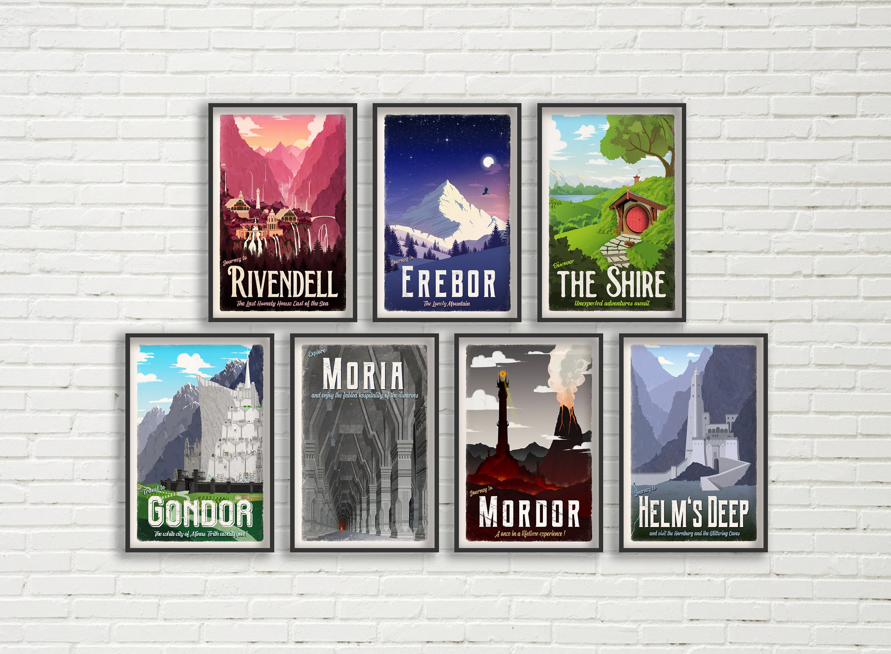 Dıgıtal Download LOTR Travel Posters RIVENDELL Poster Lord of The Rings ...