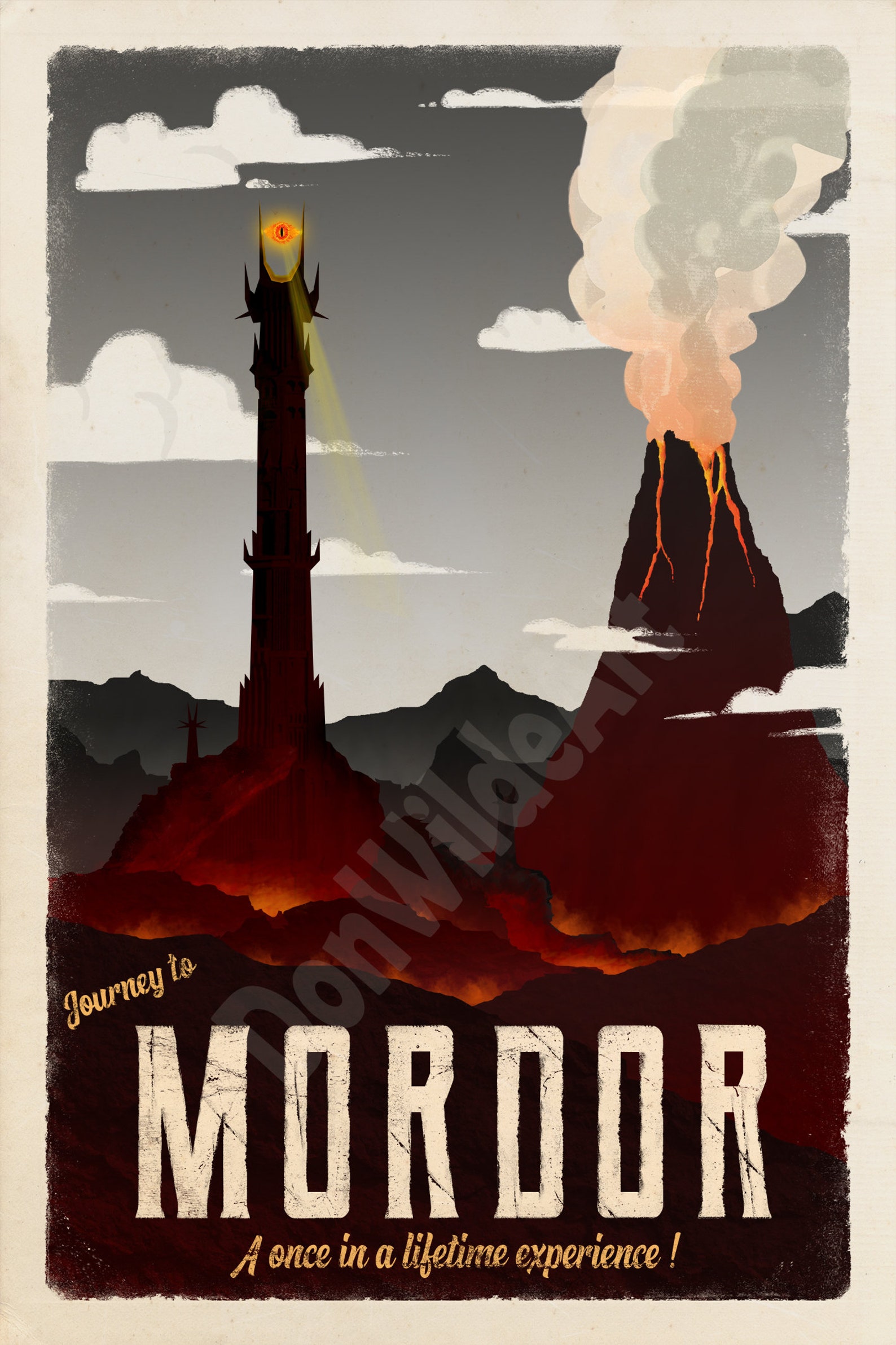 travel posters lotr