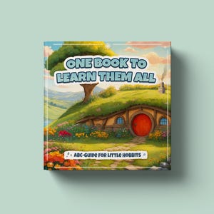 Libro ABC Fantasy - Copertina rigida 15 cm - Libro per bambini ispirato a Lotr - Libro per bambini a tema fantasy per la cameretta dei bambini