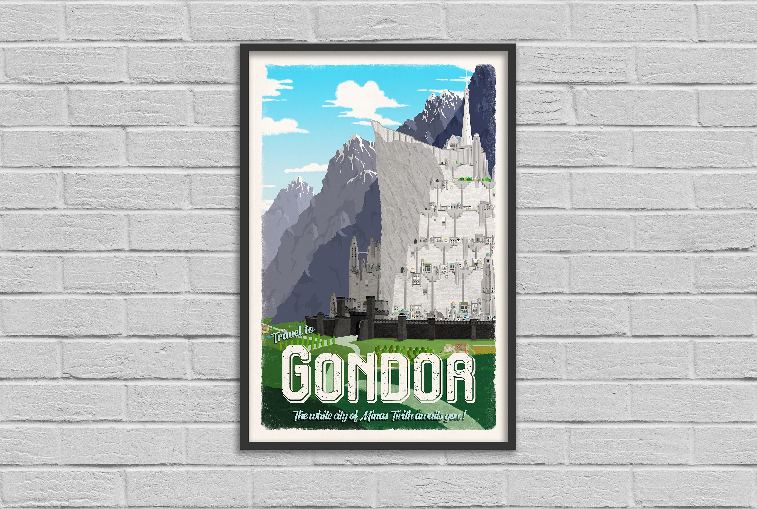 Poster O Senhor dos Anéis – Gondor - Stampartz Camisetas
