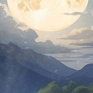 Full Moon in Rivendell Panorama Poster - DIGITAL DOWNLOAD - Etsy