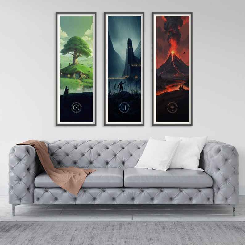 Lord of the Rings Trilogy Art Prints © DonWildeArt | etsy.com