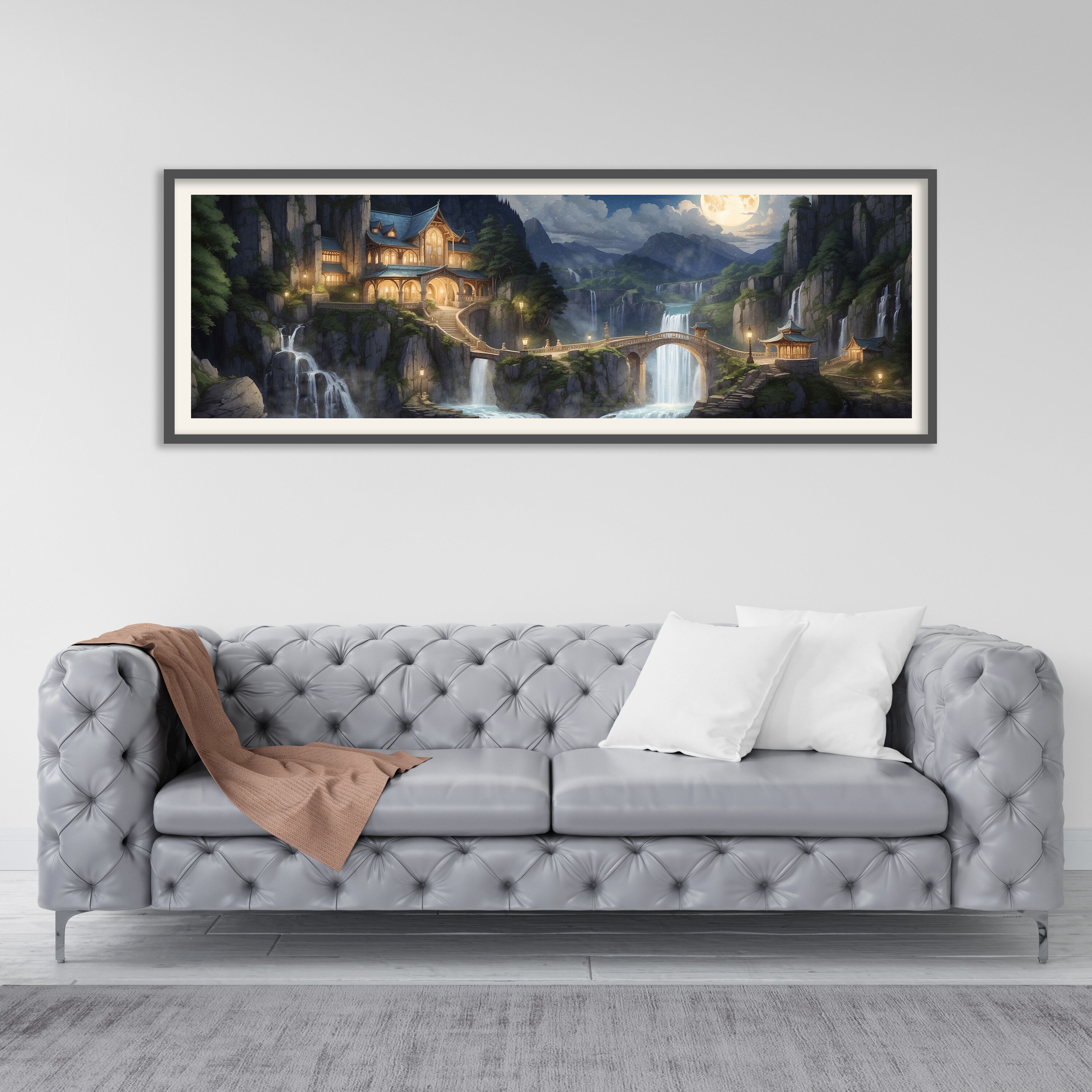 Full Moon in Rivendell Panorama Poster - DIGITAL DOWNLOAD - Etsy