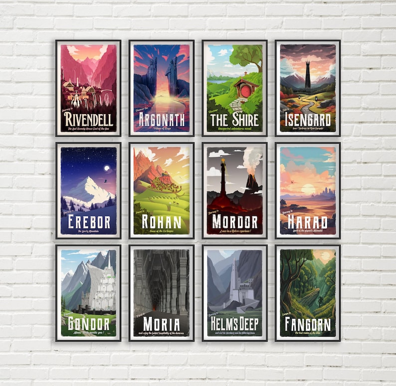 Lord of the Rings Posters © DonWildeArt | etsy.com