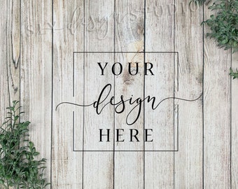 Background Mockup Photography | Neutral Rustic Themed MOCK | Plants Image | Digital Backdrop | Flat Lay | Scene Maker | Scene Creator