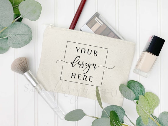 Natural Canvas Zipper Pouch, Hobby Lobby