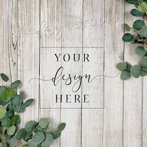 Background Mockup Photography | Neutral Rustic Themed MOCK | Plants Image | Digital Backdrop | Flat Lay | Scene Maker | Scene Creator