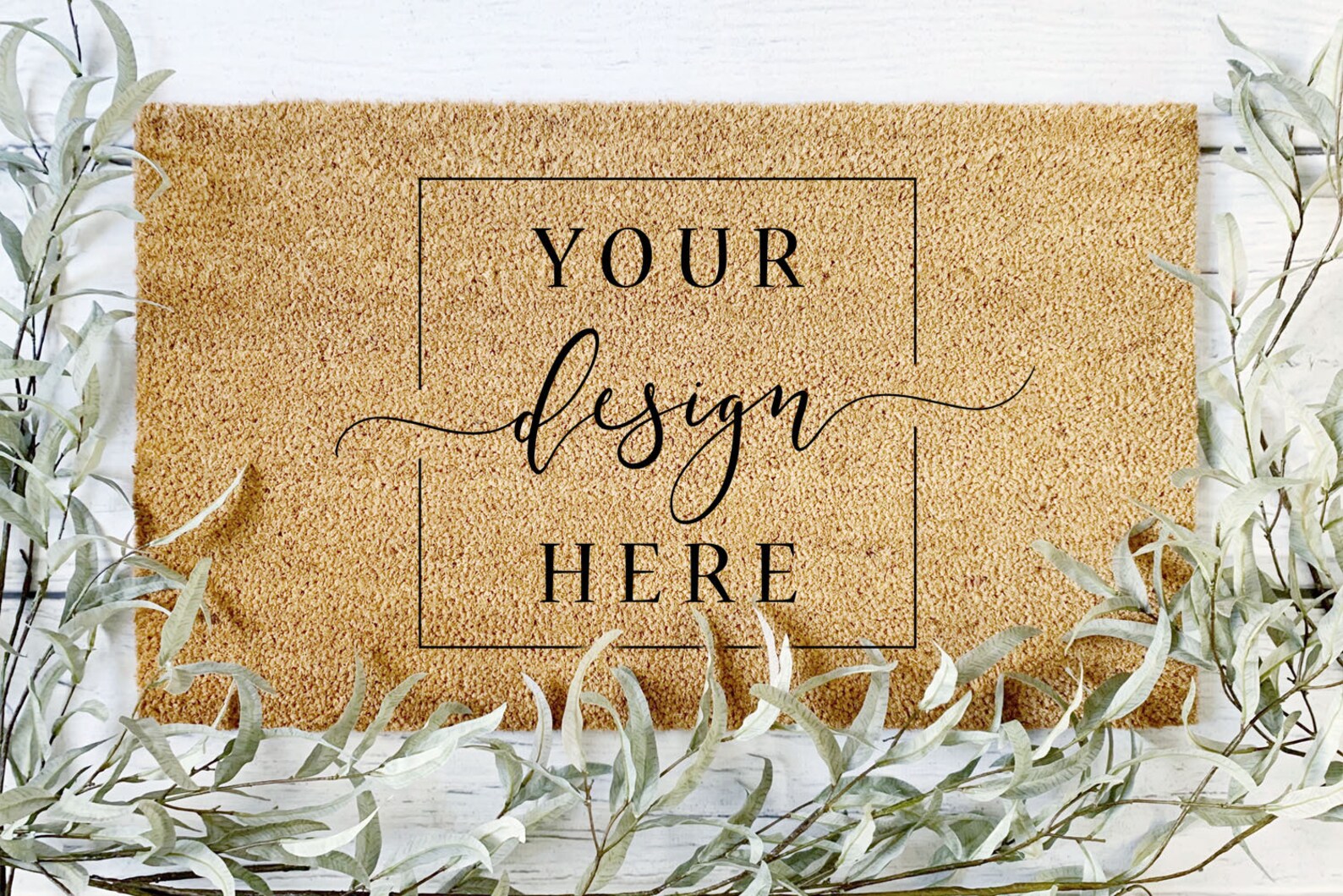 Download 3 Image Farmhouse Coir Doormat MOCKUP Bundle Blank Flat lay | Etsy