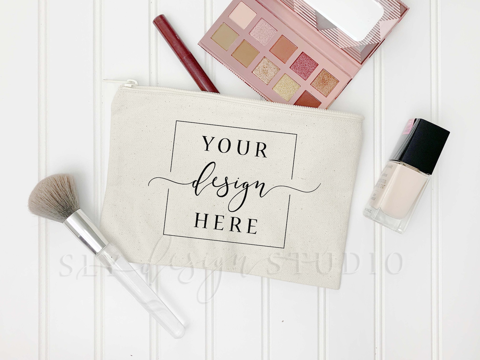 Canvas Zipper Pouch MOCKUP Blank Makeup Bag Cosmetic Bag Etsy UK