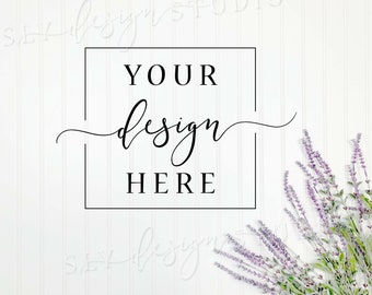 Background Mockup Photography | Neutral Themed MOCK | Plants Image | Digital Backdrop | Flat Lay | Scene Maker | Scene Creator Stock Photo